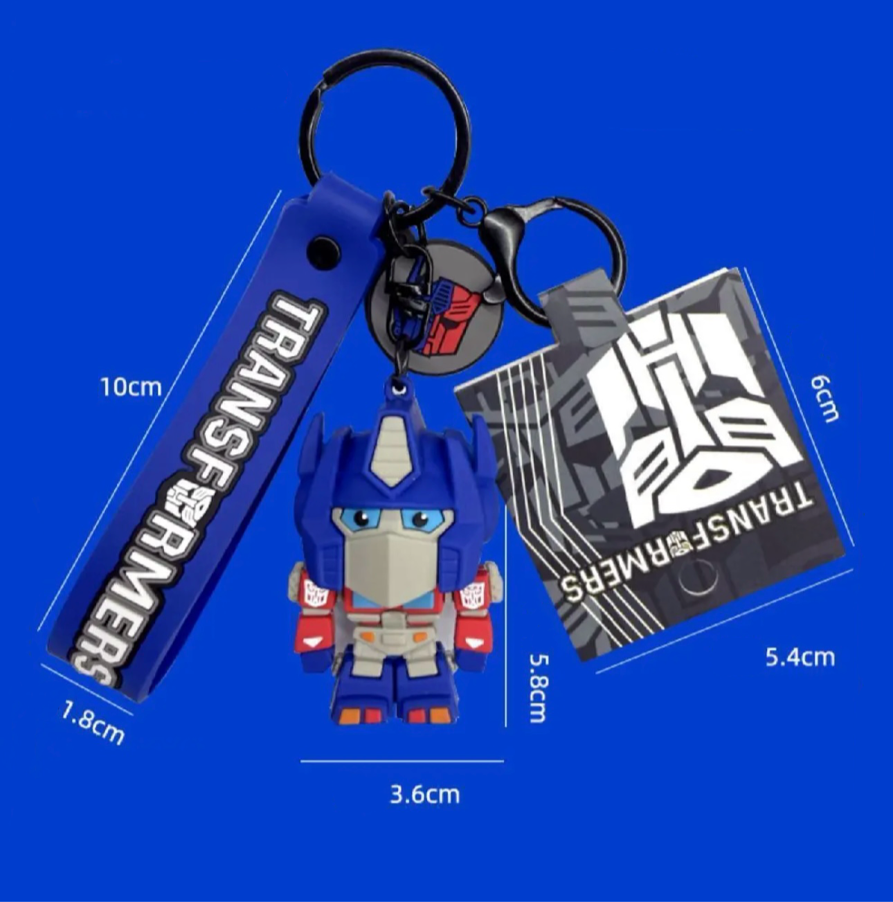 Transformers Keychain – Cute Robot Character Keyring with Wrist Strap