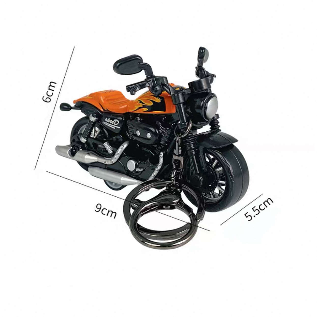 Mini Motorcycle Keychain - ABS Collectible Model