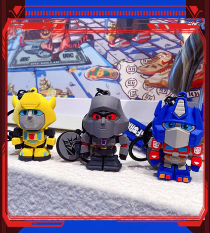 Transformers Keychain – Cute Robot Character Keyring with Wrist Strap