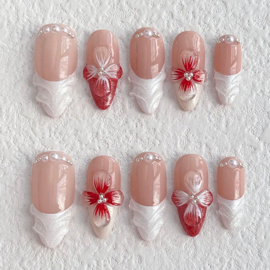 Ongles à coller inspirés de la mariée