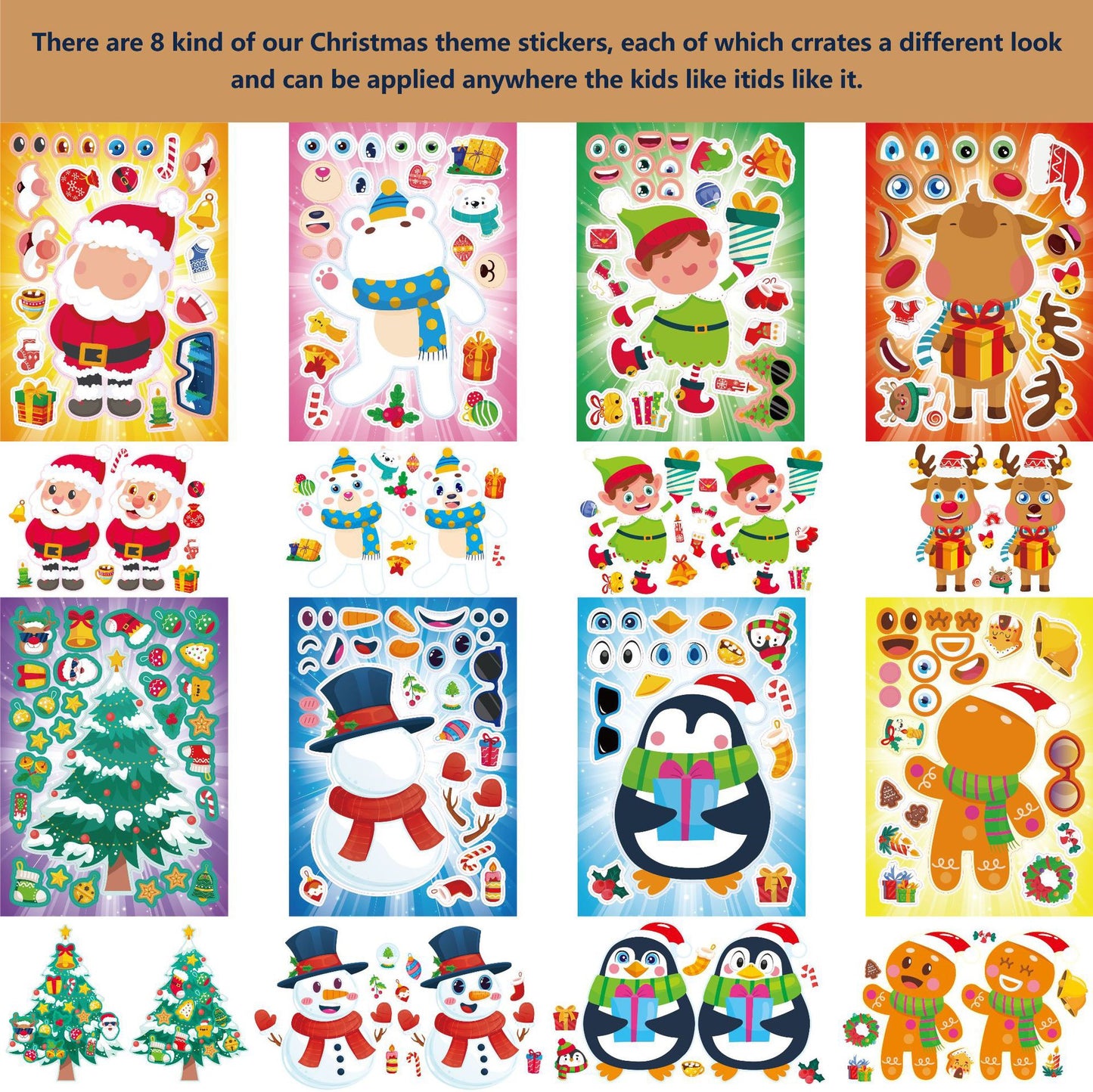 Festive Fun Christmas DIY Stickers - 30 Sheets