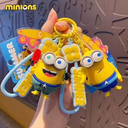 Cute Minion Keychain – Fun Cartoon Accessory, Backpack Charm & Gift