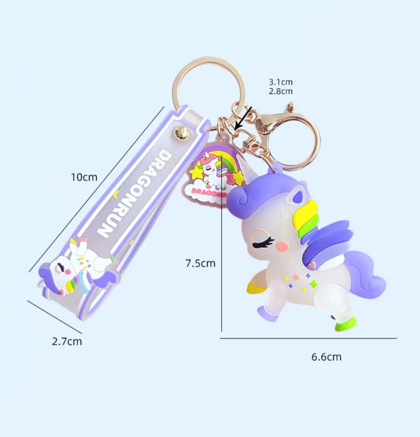 Cute Kawaii Unicorn Keychain