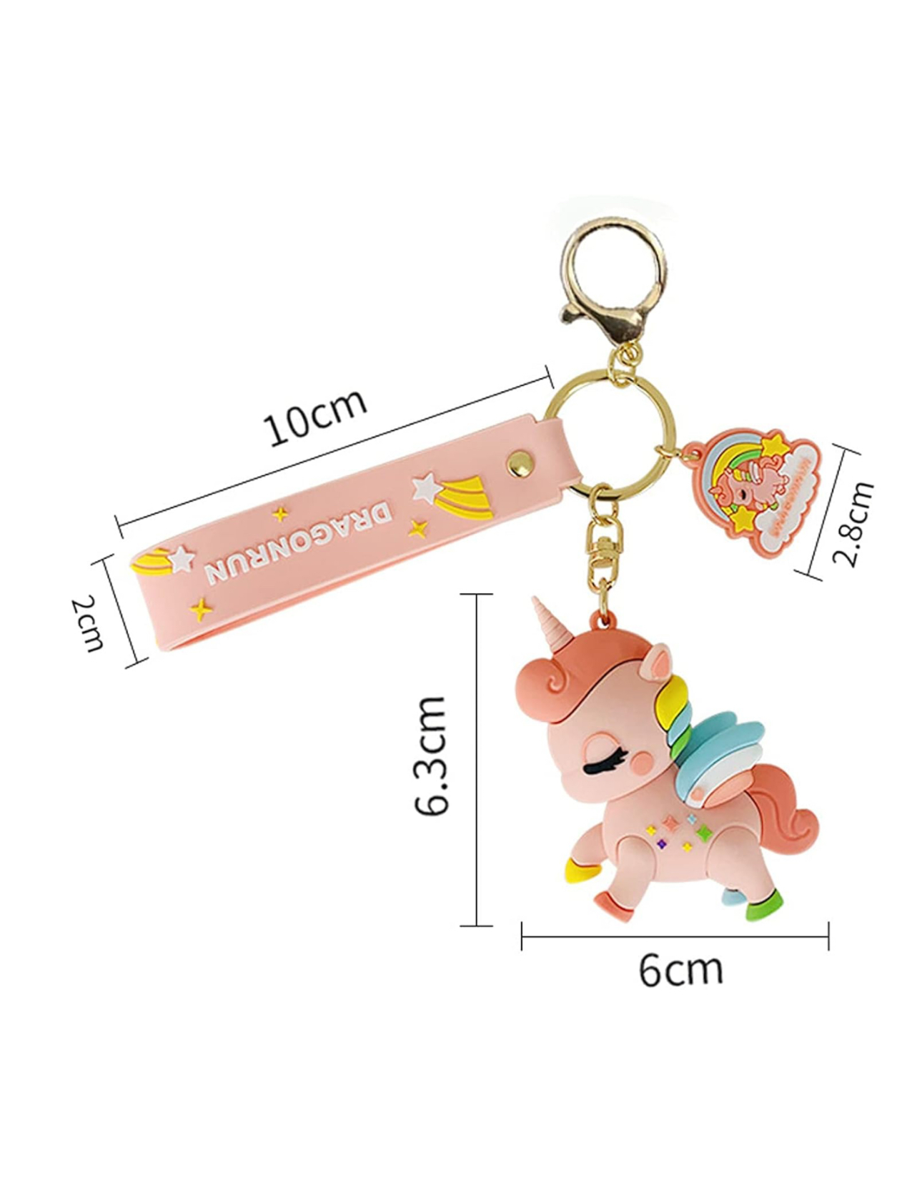 Whimsical Unicorn Keychain – Vibrant Charm for Backpacks, Keys & Gifts