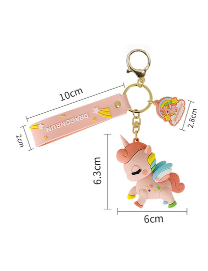 Whimsical Unicorn Keychain – Vibrant Charm for Backpacks, Keys & Gifts