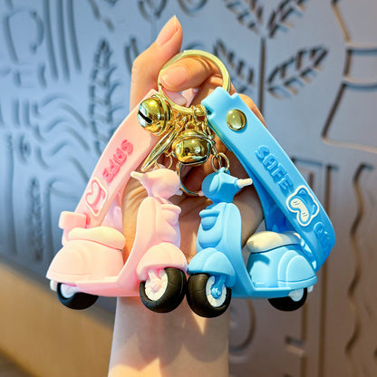 Mini Scooter Keychain with Silicone Wrist Strap – Adorable Design