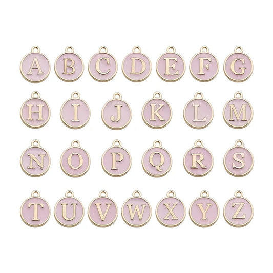 Colorful Alphabet Alloy Charms for Jewelry Making - Personalized DIY & Craft Projects (Set of 26)