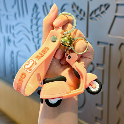 Mini Scooter Keychain with Silicone Wrist Strap – Adorable Design