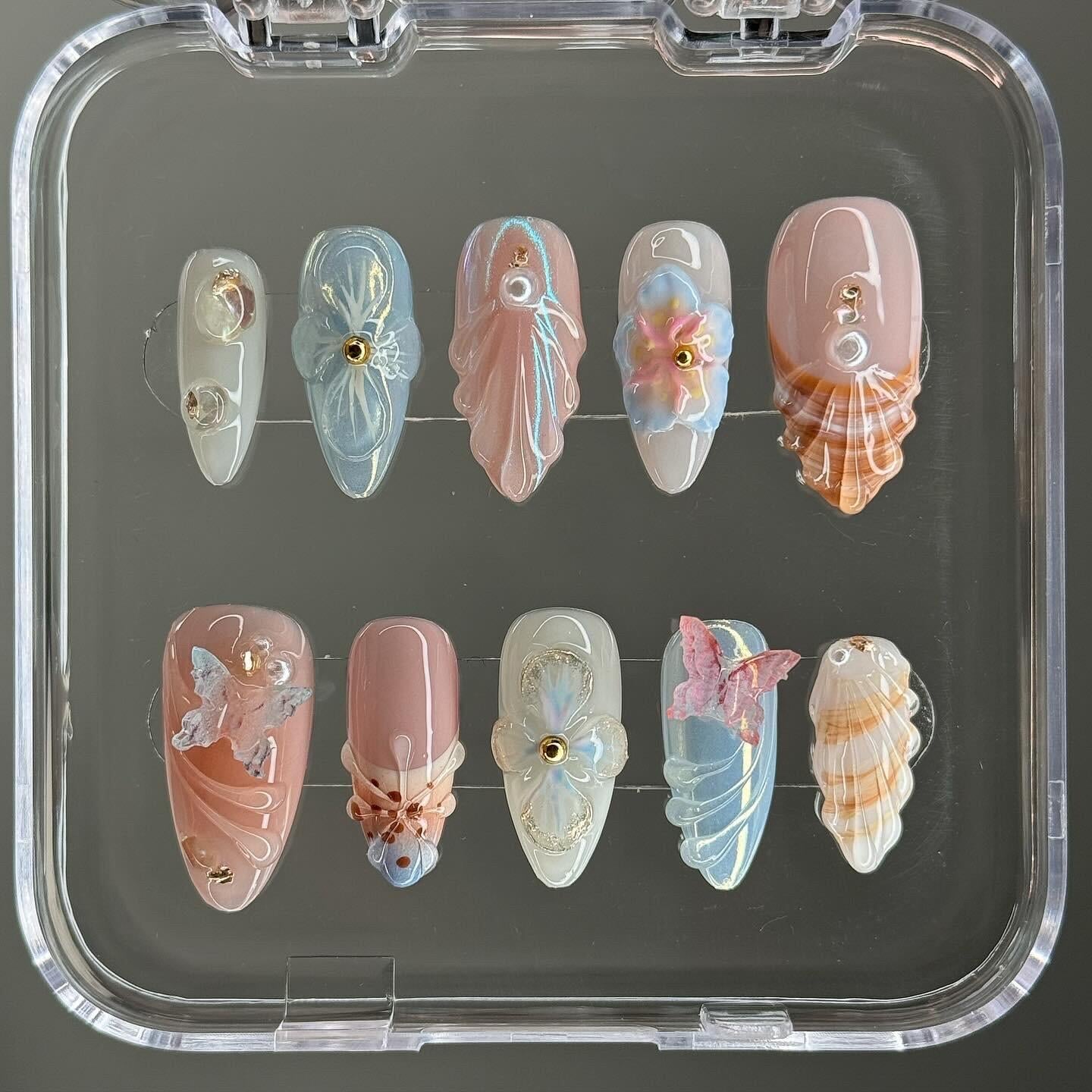 Oceanic Charm Press-on Nails