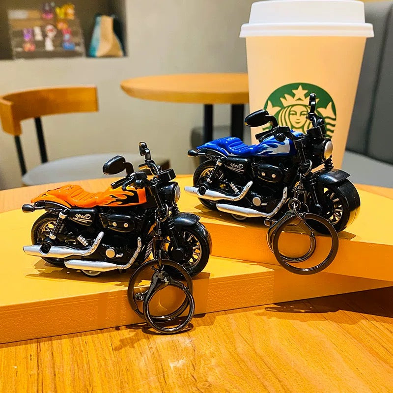 Mini Motorcycle Keychain - ABS Collectible Model