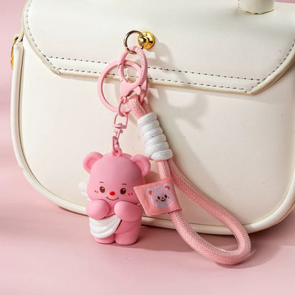 Adorable Cream Bear Keychain - Cute & High-Quality Bear Keychains for Gifts, Accessories & Personal Use