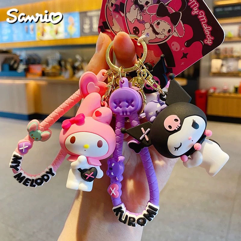 Sweet Sanrio My Melody & Kuromi Keychain