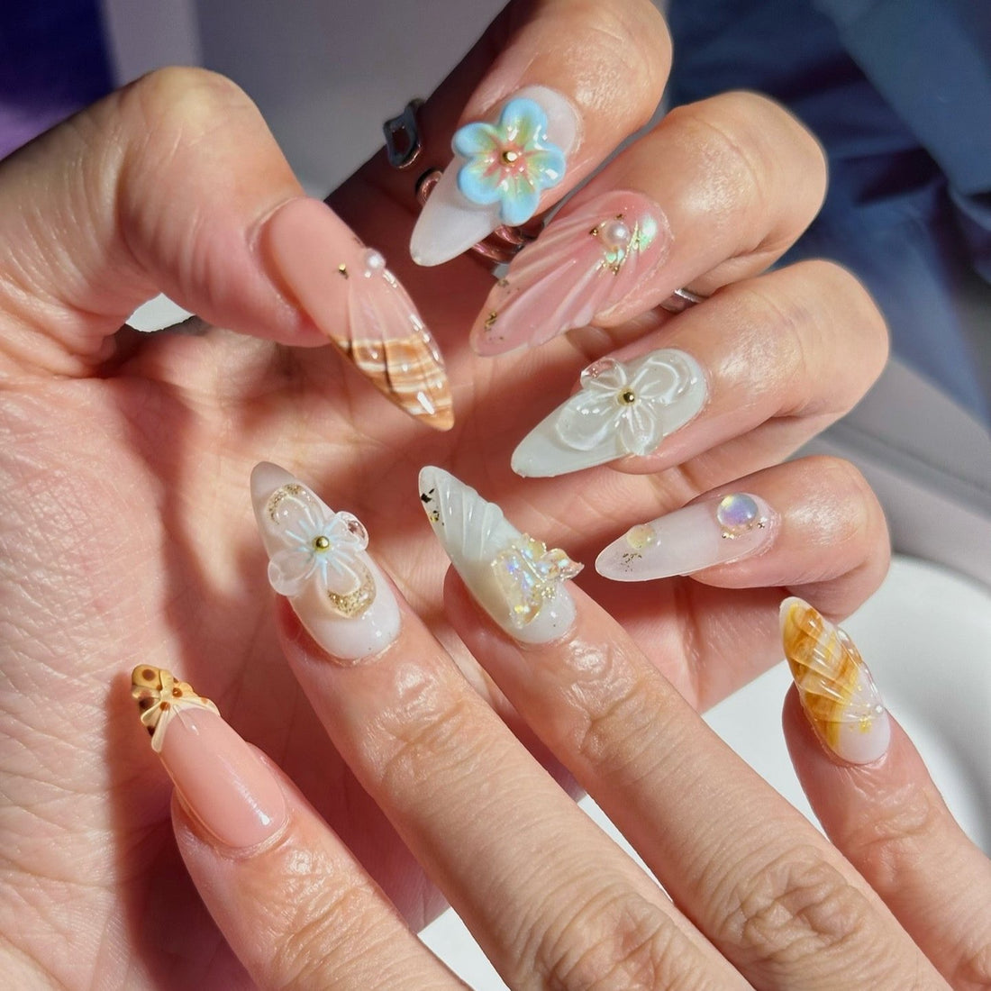 Oceanic Charm Press-on Nails