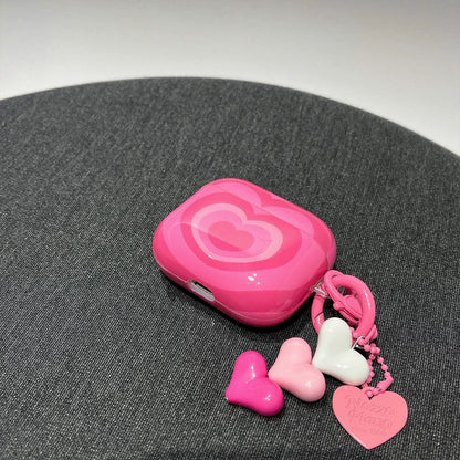 Étui AirPods en forme de cœur rose