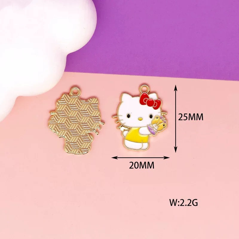 Adorable Kitty Alloy Charms for Jewelry Making