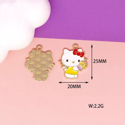 Adorable Kitty Alloy Charms for Jewelry Making