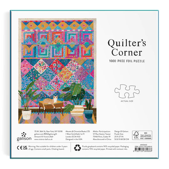 Victoria Ball Quilter's Corner 1000 Piece Foil Puzzle