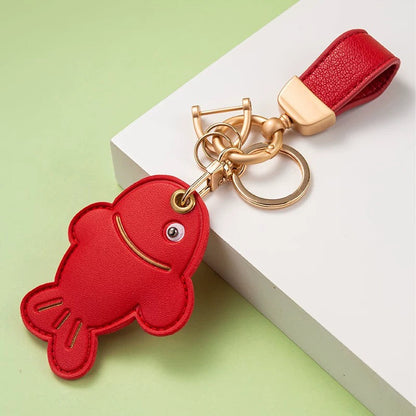 Creative PU Leather Access Card Keychain