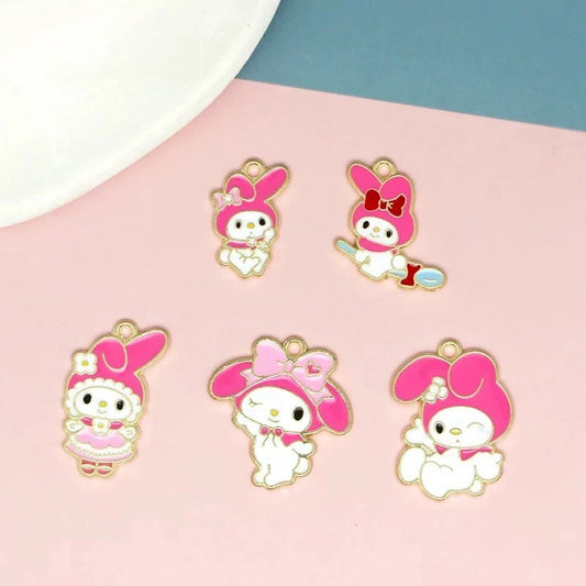 Cute My Melody Alloy Charms for Jewelry Making