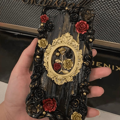 Handmade Custom Baroque Rose Phone Case