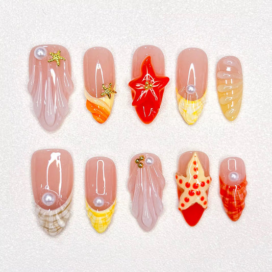 Starfish & Seashell Dreams Press-on Nails