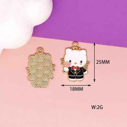 Adorable Kitty Alloy Charms for Jewelry Making