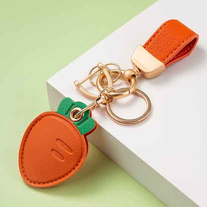 Creative PU Leather Access Card Keychain