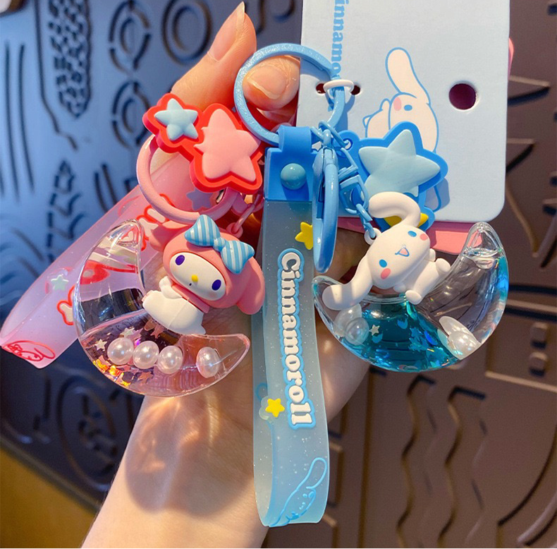 Sanrio Starry Moon Keychain - Cute Cinnamoroll, Pochacco, Kuromi & My Melody Designs for Bags and Keys