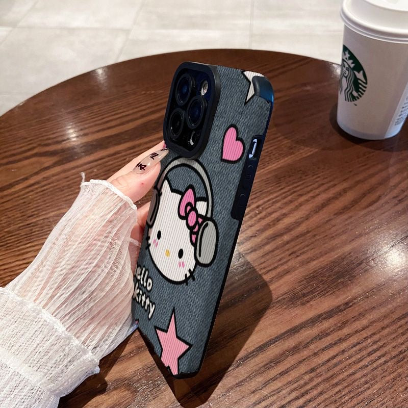 Coque de téléphone en jean Hello Kitty