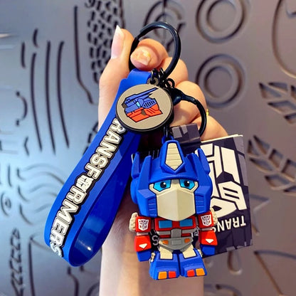 Transformers Keychain – Cute Robot Character Keyring with Wrist Strap