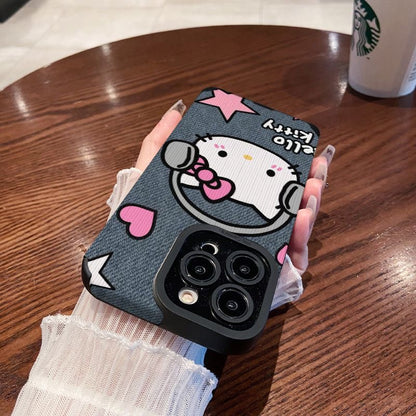 Coque de téléphone en jean Hello Kitty