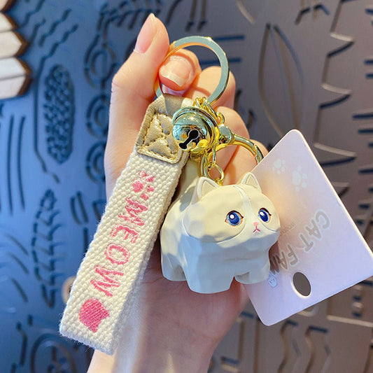 Cute Resin Cat Keychain