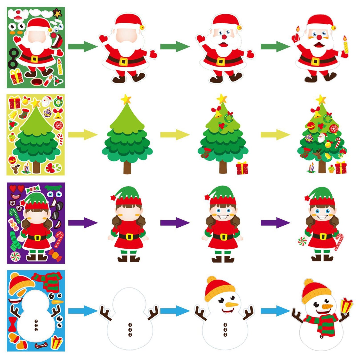 Christmas Crafts Stickers - 30 Sheets