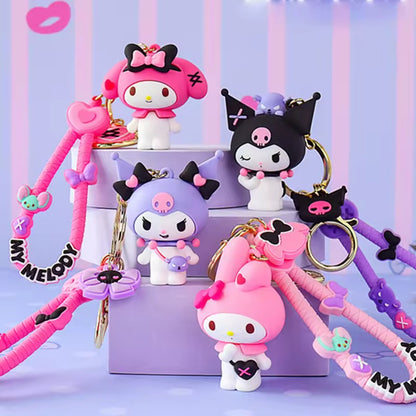 Sweet Sanrio My Melody & Kuromi Keychain