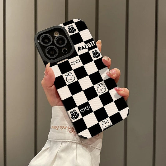 Cute Animal Checkerboard Phone Case