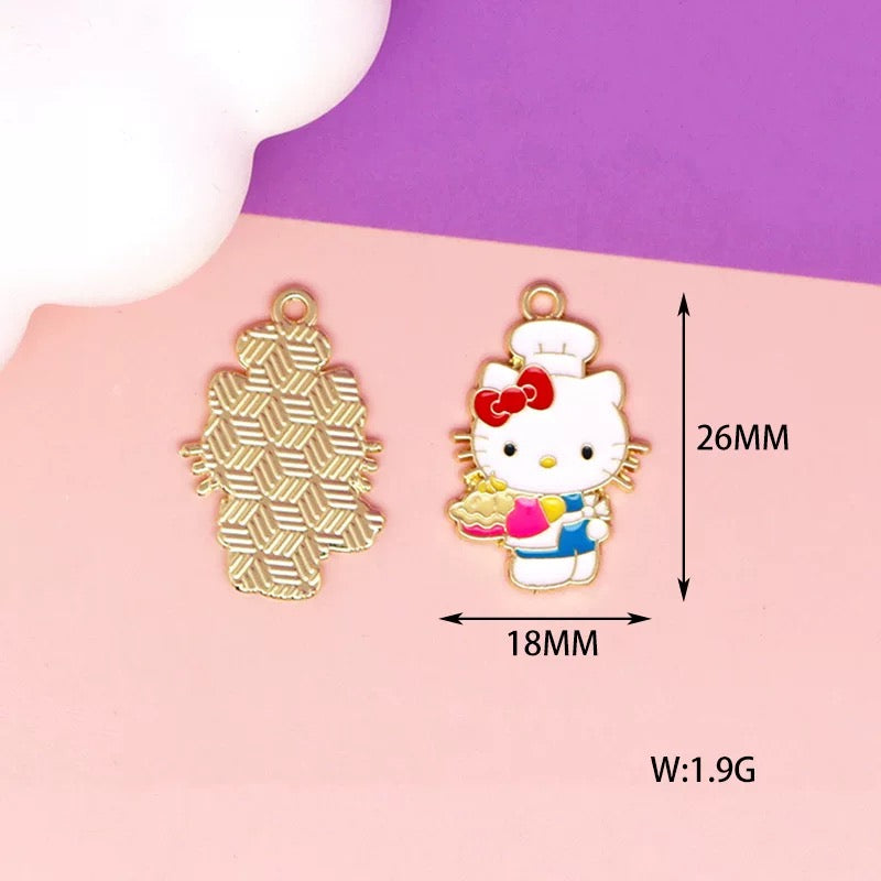 Adorable Kitty Alloy Charms for Jewelry Making