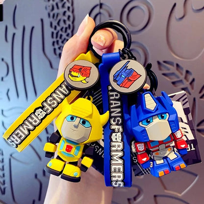 Transformers Keychain – Cute Robot Character Keyring with Wrist Strap