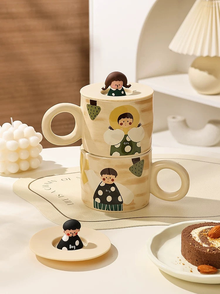 Boy and Girl Ceramic Mug