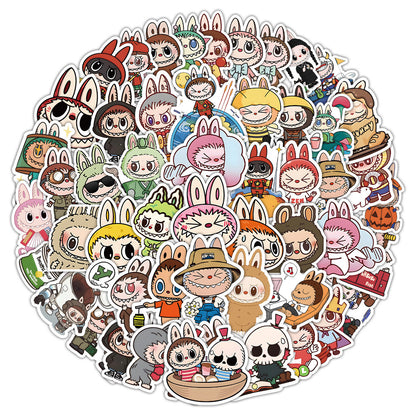 Cute Cartoon Labubu Stickers - 50 Pcs