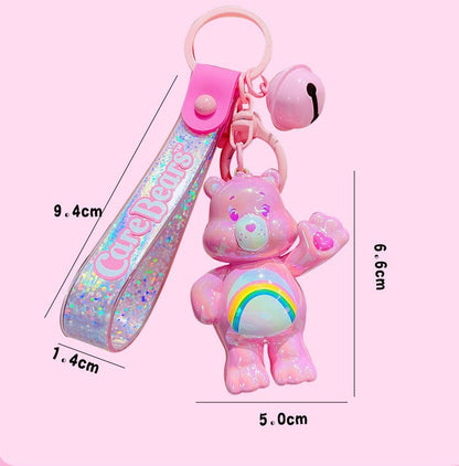 Porte-clés plaqué mignon Care Bears