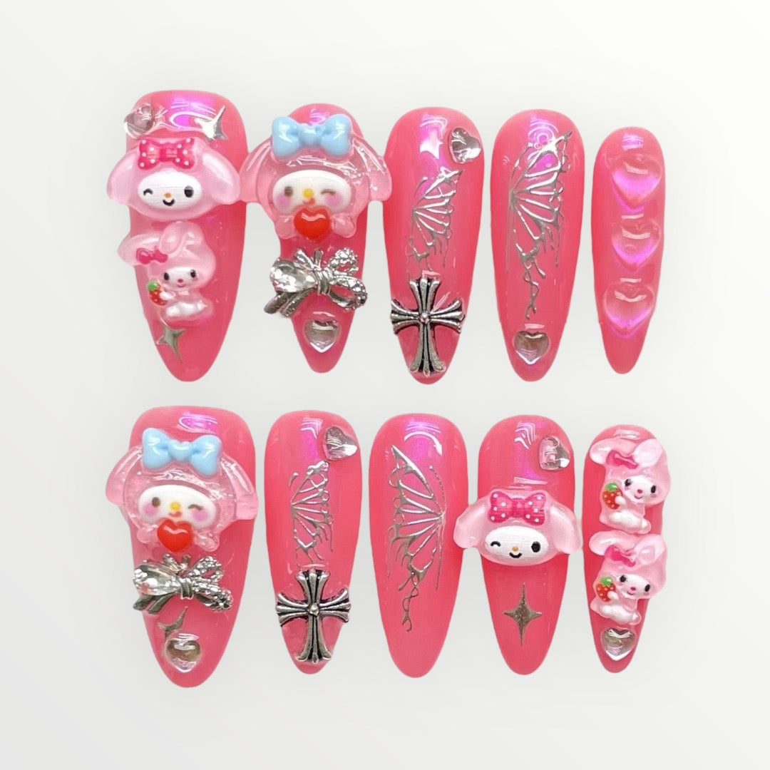 Strawberry Melody Press-on Nails