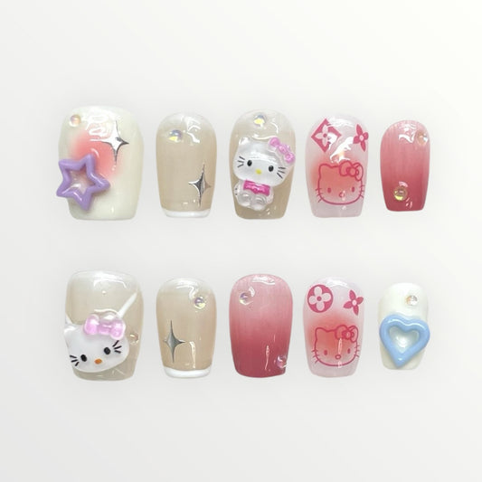 Ongles à coller Hello Kitty