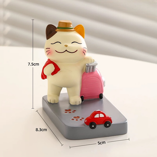 Lucky Cat Phone Holder/ Ornament