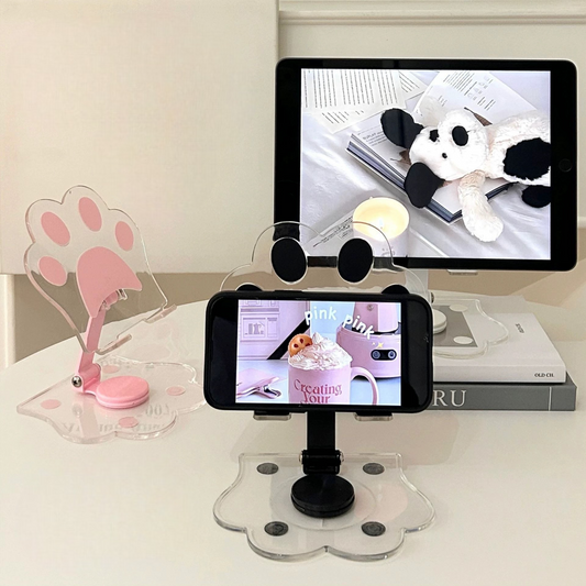 Soporte para iPad o teléfono con forma de pata de gato