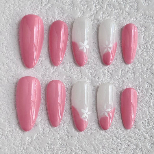 Uñas postizas en color rosa dulce