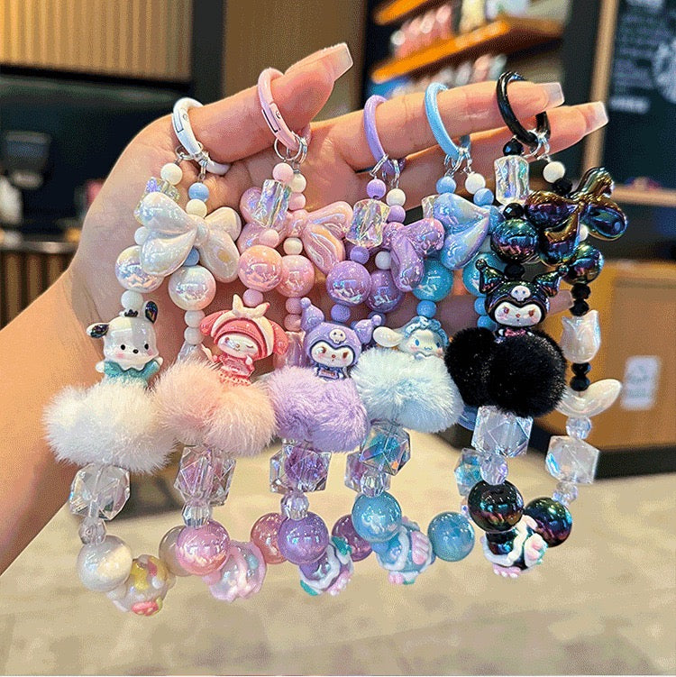 Sanrio Mini Fur Ball Phone Lanyard