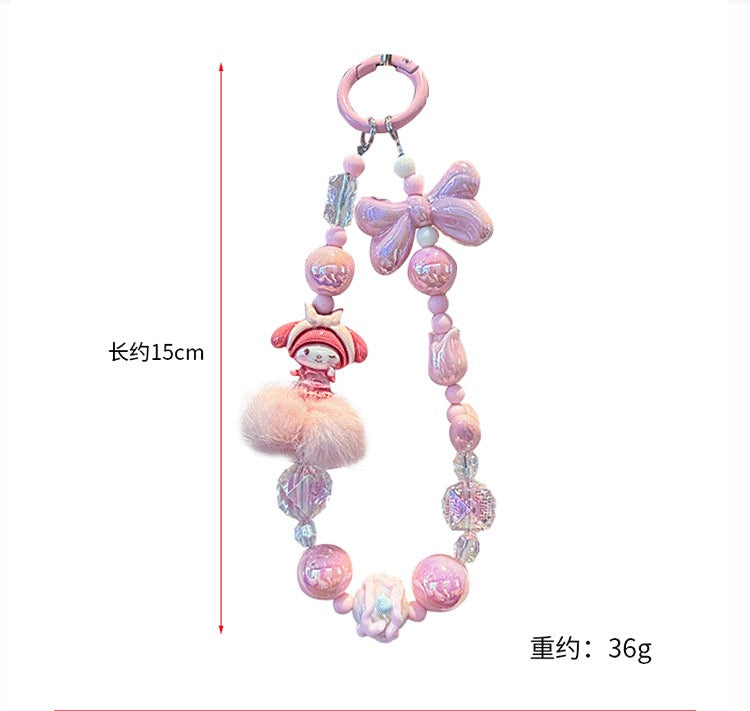 Sanrio Mini Fur Ball Phone Lanyard