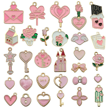 Mixed 30 Pcs DIY Jewelry Making Charms