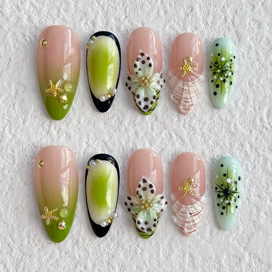 Green Oasis Press-on Nails