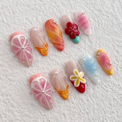 Ongles à coller Citrus Dream